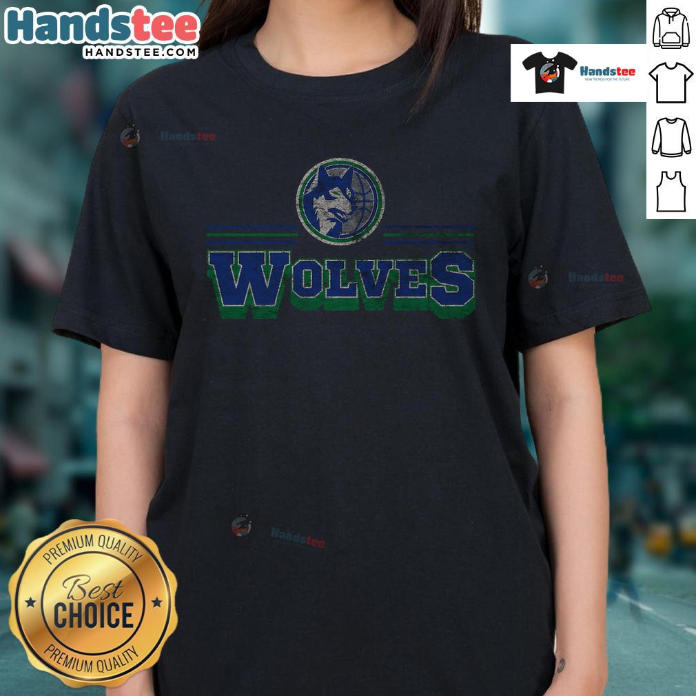 Official Minnesota Timberwolves Fan Banner Ladies Tee featuring team logo and vibrant colors for stylish game day wear.