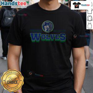 Official Minnesota Timberwolves Fan Banner T-Shirt featuring team logo and vibrant colors, perfect for game day.