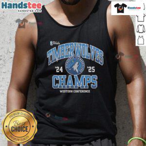 Official Minnesota Timberwolves NBA Finals 2024-2025 Pride Western Conference Champions tank top in vibrant colors.