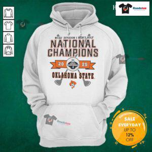 Alt Text: Official NCAA Division I Men's Golf National Champions 2025 Oklahoma State Cowboys logo hoodie design.
