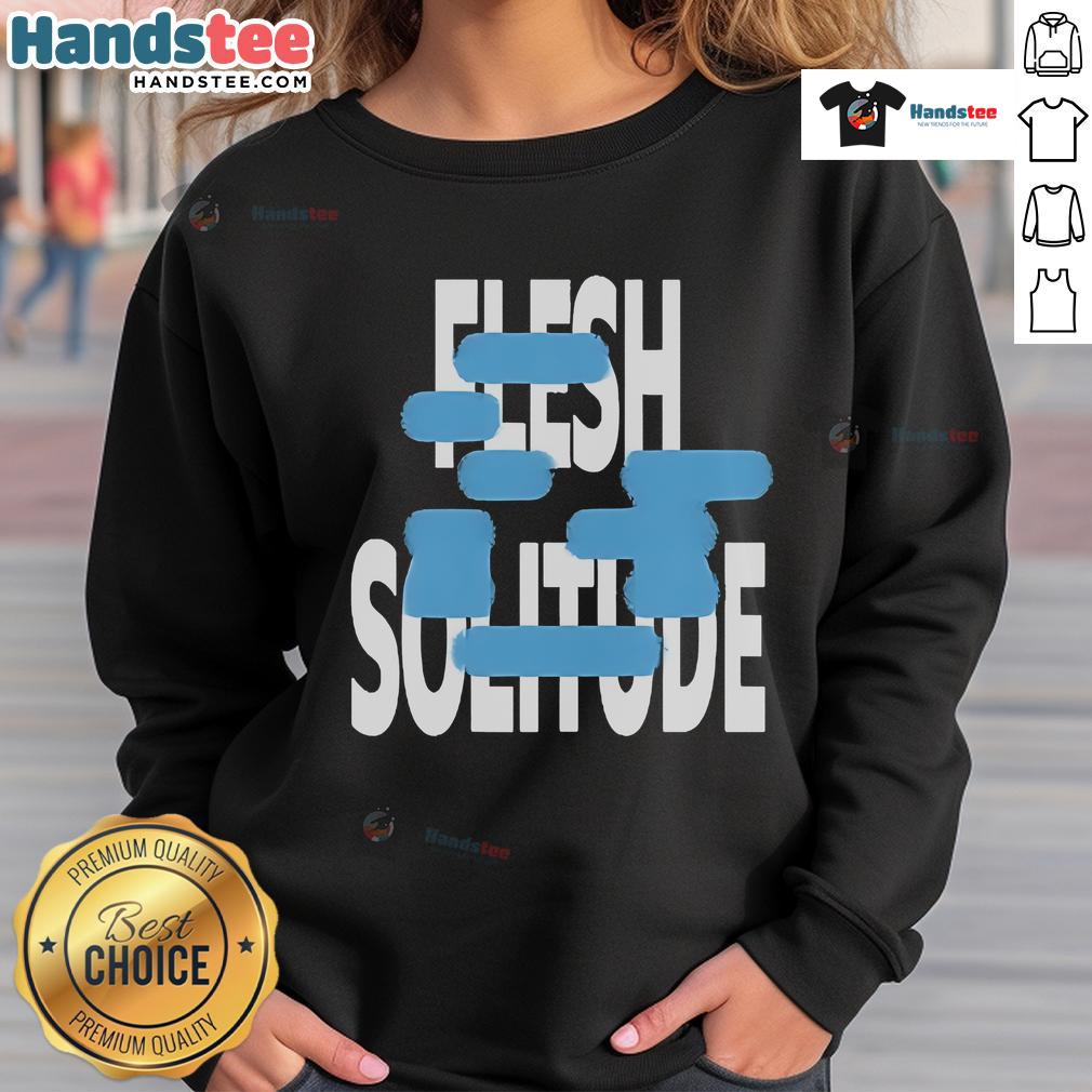 Official Narrow Head Flesh Solitude Sweatshirt in black, featuring a stylish design for casual wear.