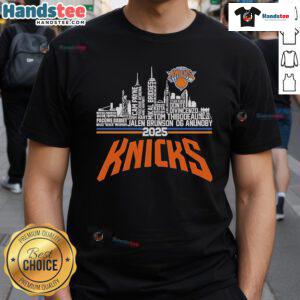 Official New York Knicks 2025 Team Name City Baseball T-Shirt featuring team colors and logo, perfect for fans.