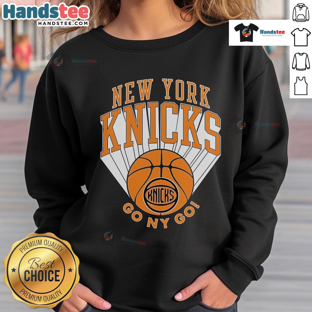 Official New York Knicks Go NY Go Sweatshirt featuring team colors and logo, perfect for fans and game day wear.