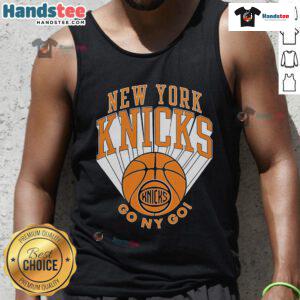 Official New York Knicks Go NY Go tank top featuring team colors and logo, perfect for basketball fans and summer wear.