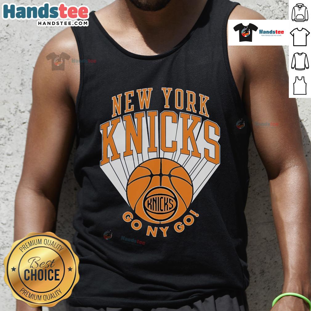 Official New York Knicks Go NY Go tank top featuring team colors and logo, perfect for basketball fans and summer wear.