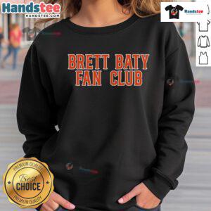 Alt Text: Official New York Mets Brett Baty Fan Club sweatshirt showcasing team spirit and player pride in vibrant colors.