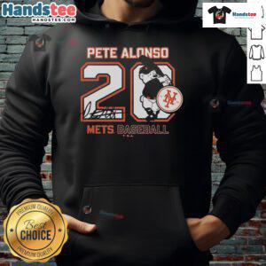 Official New York Mets Pete Alonso hoodie featuring his number and nickname, perfect for fans and collectors.