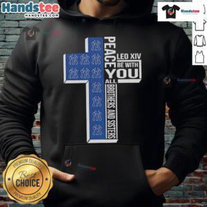 Official New York Yankees Peace hoodie featuring Leo XIV design, perfect for fans of brotherhood and sports fashion.