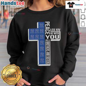 Official New York Yankees Peace sweatshirt featuring Leo XIV design for fans and supporters, perfect for all brothers and sisters.