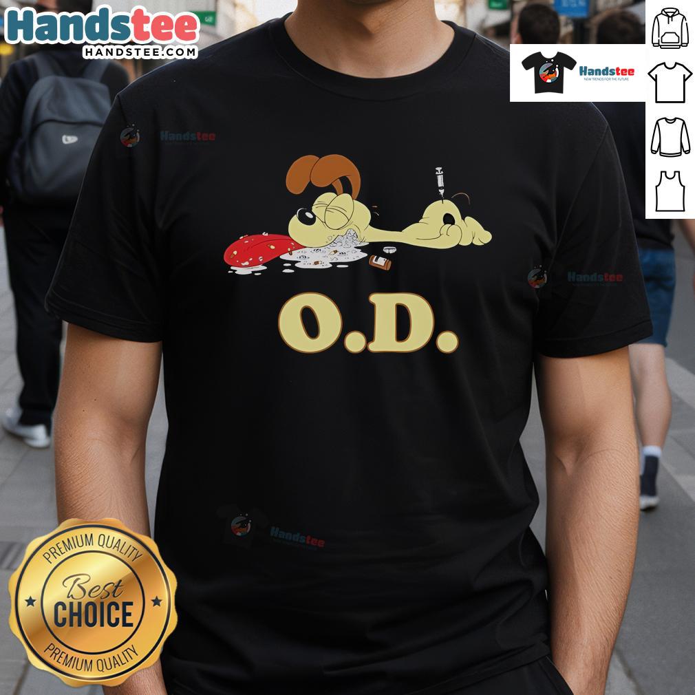 Official Odie O.D. T-Shirt featuring vibrant graphics and comfortable fit, perfect for fans of Odie and casual wear.