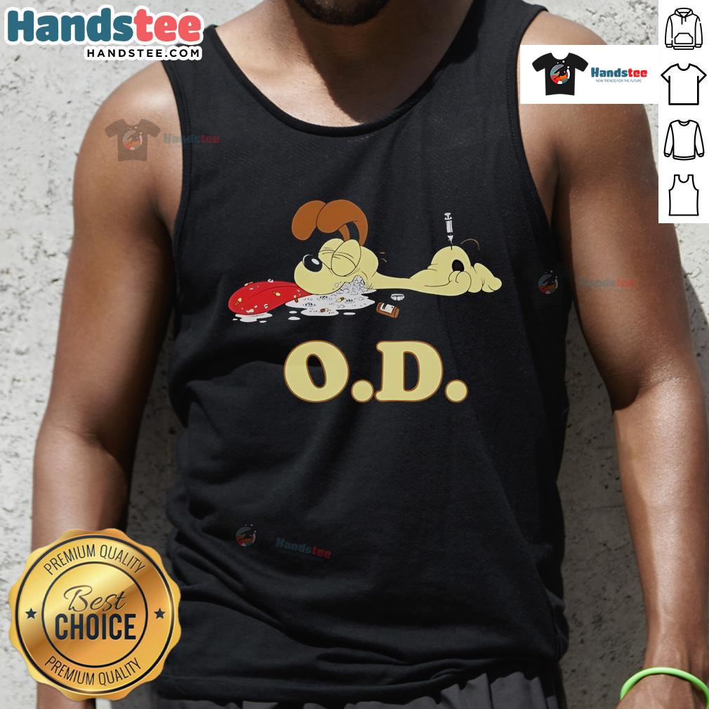 Stylish Official Odie O.D. Tank Top featuring vibrant graphics, perfect for casual summer wear and fans of unique apparel.