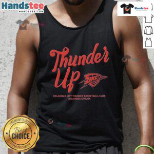 Official Oklahoma City Thunder Thunder Up Urban Tank Top featuring team colors and logo, perfect for game day.