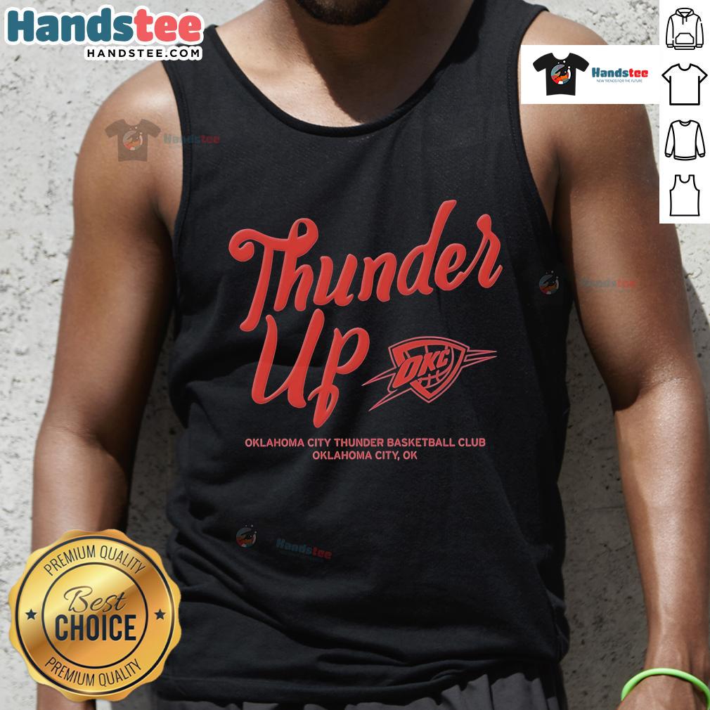 Official Oklahoma City Thunder Thunder Up Urban Tank Top featuring team colors and logo, perfect for game day.