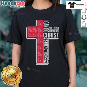 Official Ole Miss Rebels ladies tee featuring 'I Can Do All Things Through Christ Who Strengthens Me' design.