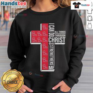 Official Ole Miss Rebels sweatshirt with 'I Can Do All Things Through Him Who Strengthens Me' slogan.
