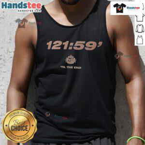 Official Sunderland Time Stamp 121:59 'Til The End Tank Top featuring team colors and logo, perfect for fans.
