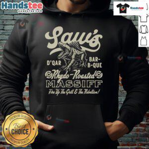 Alt Text: Awesome Saws BBQ Rhydo Roasted Massiff Hoodie in vibrant colors, perfect for BBQ lovers and outdoor enthusiasts.