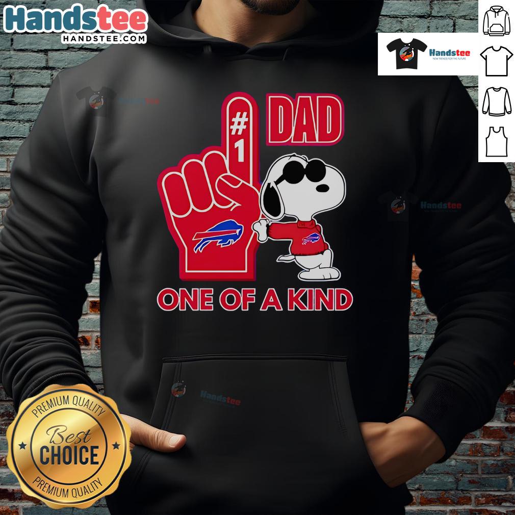 Awesome Snoopy Buffalo Bills 1 DAD hoodie featuring unique design, perfect for fans and fathers who love football style.