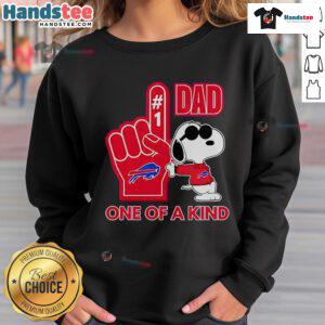 Alt Text: Unique Awesome Snoopy Buffalo Bills sweatshirt for DAD, featuring a vibrant design perfect for fans and collectors.