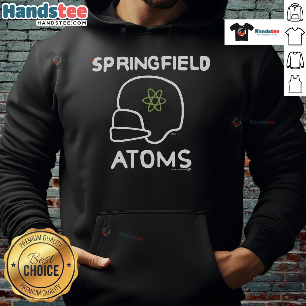 Awesome The Simpsons Springfield Atoms Hoodie featuring vibrant colors and iconic characters for fans of the series.