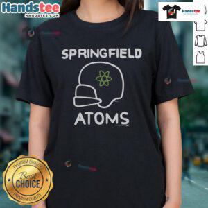 Alt Text: Awesome The Simpsons Springfield Atoms Ladies Tee featuring vibrant graphics and a comfortable fit for fans.