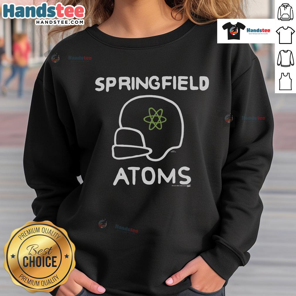 Awesome The Simpsons Springfield Atoms Sweatshirt featuring vibrant graphics and a cozy design for fans of the show.