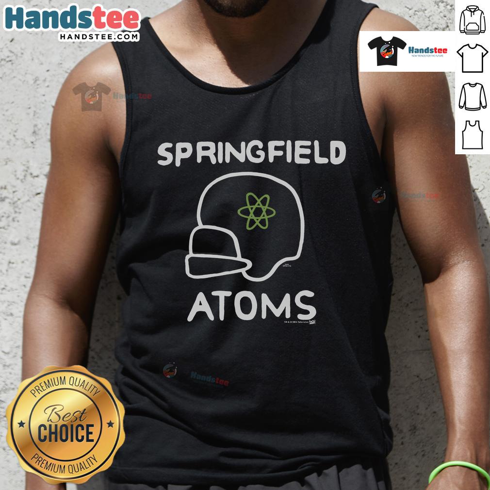 Alt Text: Stylish Springfield Atoms tank top featuring The Simpsons characters, perfect for fans and casual wear.
