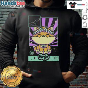 Alt Text: Cute astrology kawaii Virgo hoodie featuring a whimsical design perfect for zodiac enthusiasts.