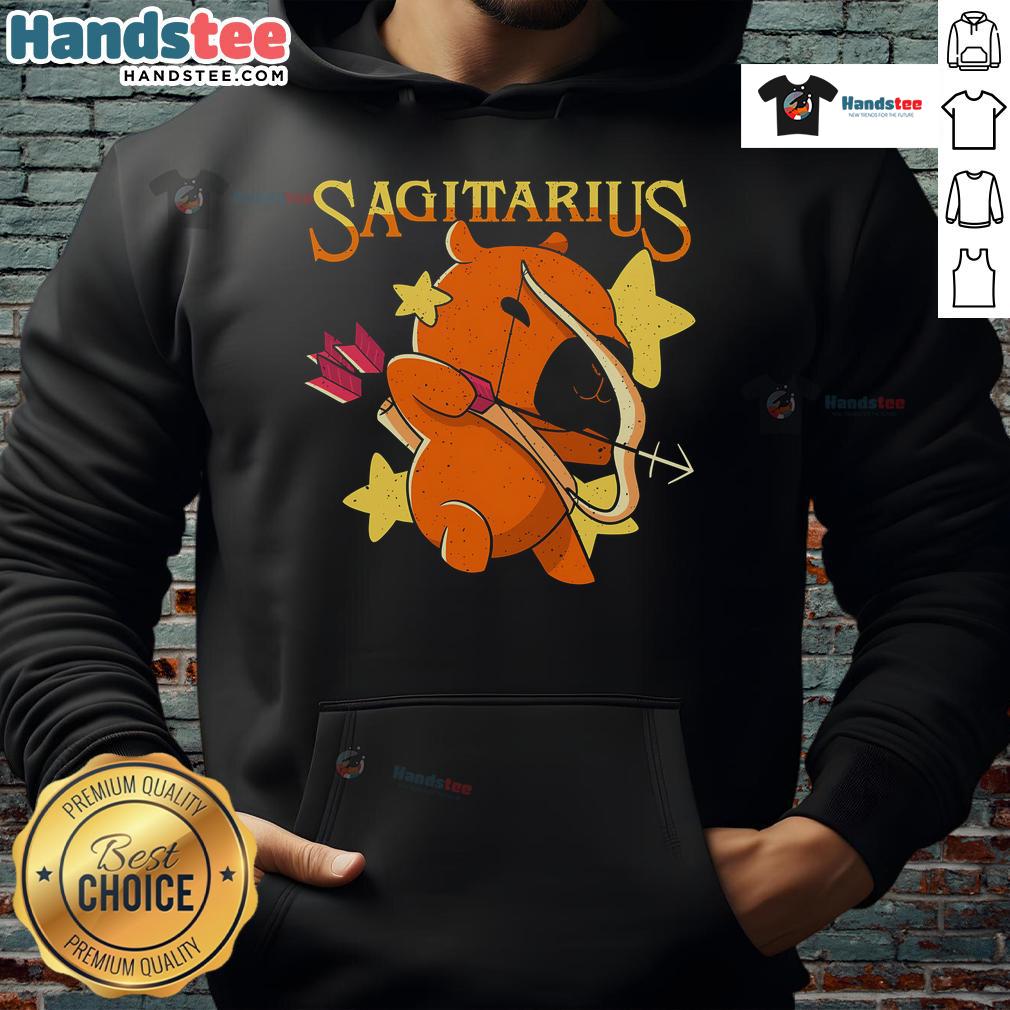 Alt Text: Cute capybara Sagittarius hoodie featuring a whimsical design perfect for astrology lovers and animal enthusiasts.