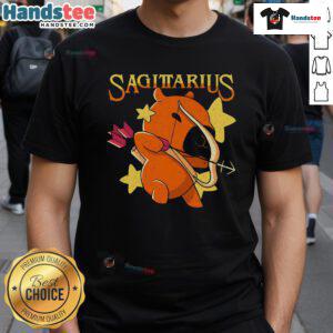 Alt Text: Cute Capybara Sagittarius T-Shirt featuring a playful capybara design for zodiac enthusiasts and animal lovers.