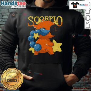 Alt Text: Adorable cute capybara Scorpio hoodie featuring a playful design, perfect for animal lovers and zodiac enthusiasts.