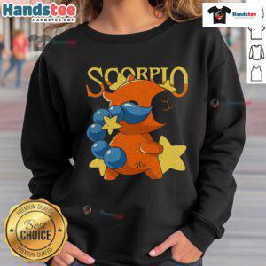 Adorable capybara graphic on a Scorpio sweatshirt, perfect for cozy style and zodiac lovers.