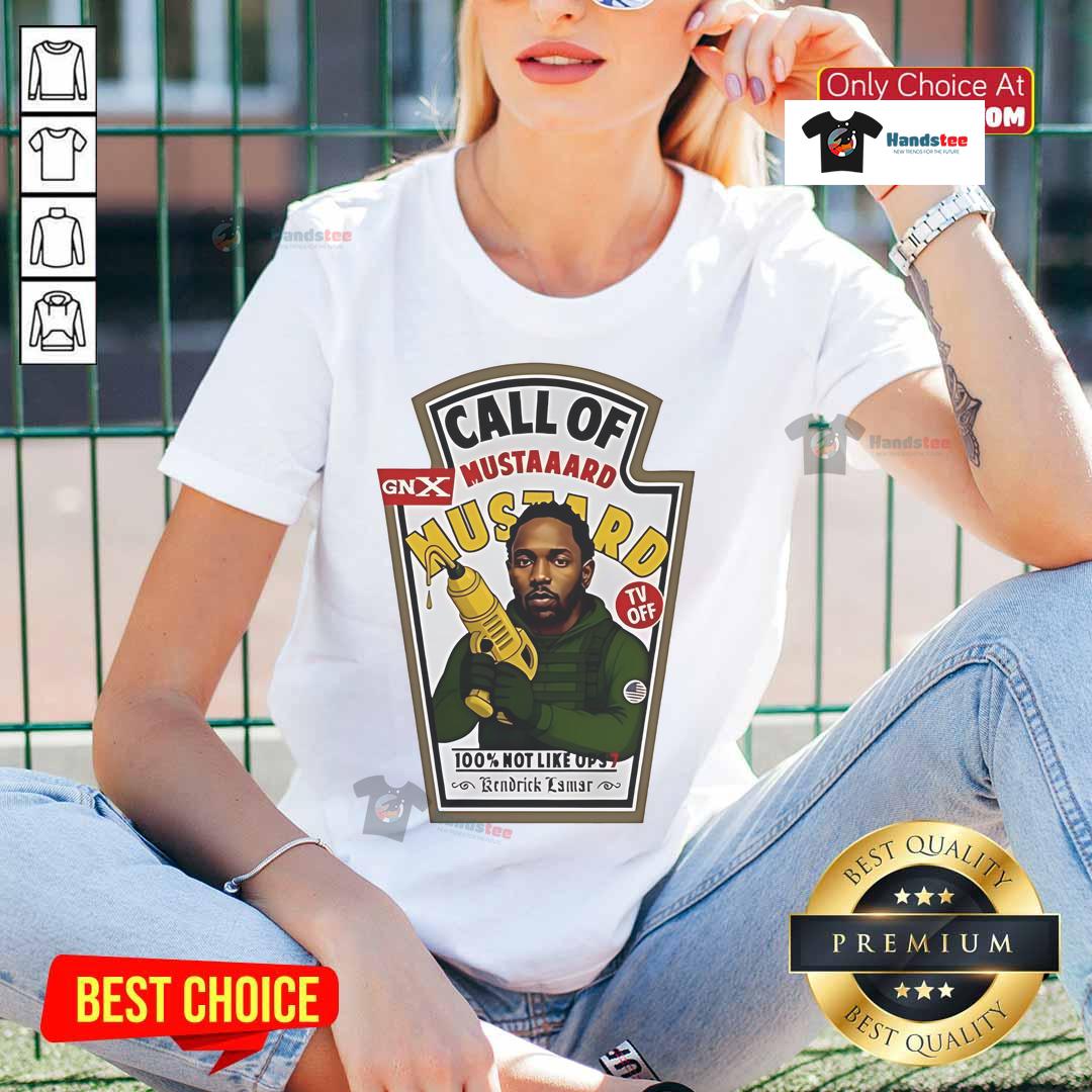 Funny Diddy Call of Mustard Ladies Tee featuring a playful design perfect for casual wear and mustard lovers.