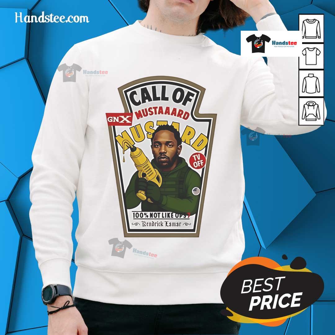 Funny Diddy Call of Mustard sweatshirt with vibrant graphics, perfect for humor and style enthusiasts.