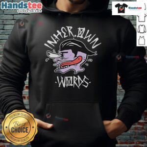 Funny In Her Own Words hoodie featuring a playful face and tongue design, perfect for adding humor to your wardrobe.