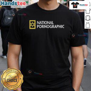 Funny National Pornographic Parody T-Shirt featuring humorous graphics and playful text for comedy lovers and gift ideas.