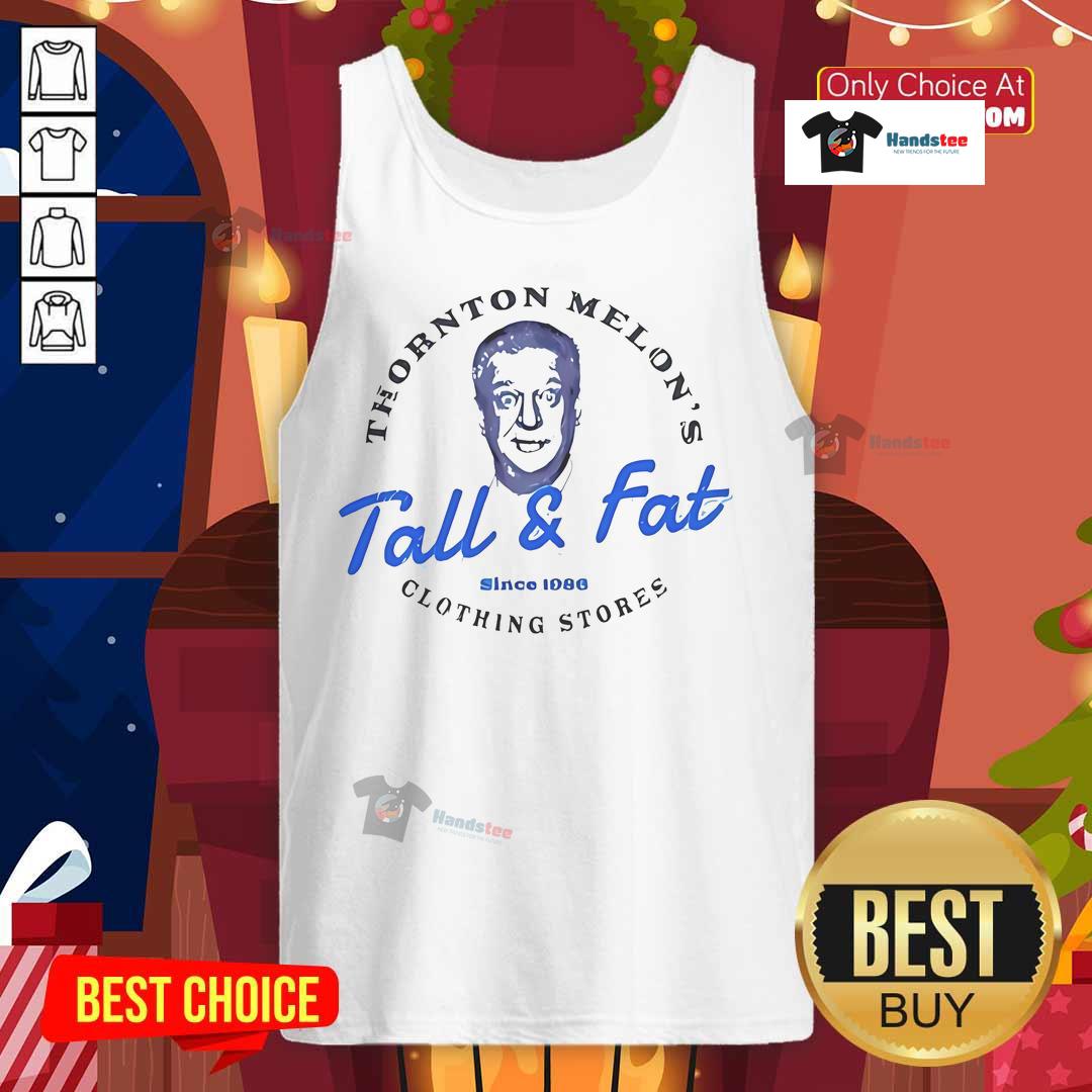 Funny Rodney Dangerfield tank top featuring a humorous design with melons, tall and fat theme for comedy lovers.