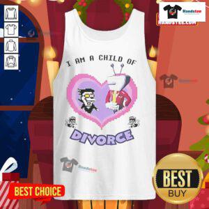 Funny Spamton I Am A Child Of Divorce Tank Top featuring a humorous design for fans of meme culture and gaming.