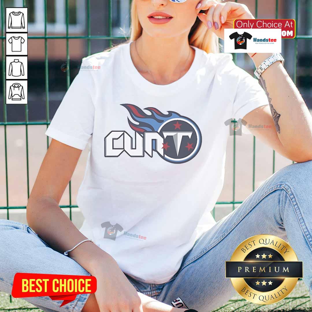 Alt Text: Funny Tennessee Titans Cunt Ladies Tee featuring a humorous graphic design perfect for football fans.