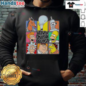 Funny The Drunk Bunch Cartoon Hoodie featuring vibrant cartoon characters and playful designs, perfect for casual wear.