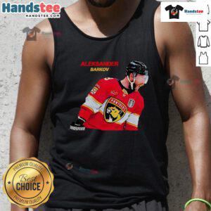 Good Aleksander Barkov Florida Panthers hockey tank top featuring team colors and player graphics for fans.