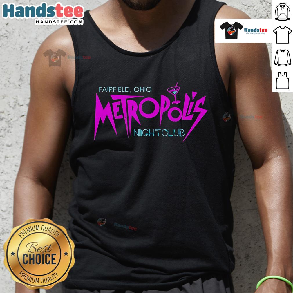 Good Fairfield Ohio Metropolis Night Club 25 tank top design featuring vibrant colors and stylish graphics for nightlife fashion.