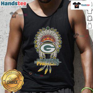 Good Green Bay Packers X Native American tank top featuring vibrant colors and unique design, perfect for game day.