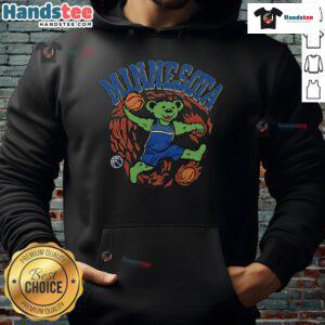 Good Homage Navy Minnesota Timberwolves Grateful Dead Hoodie featuring vibrant graphics and cozy design for fans.