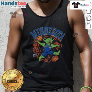 Good Homage Navy Minnesota Timberwolves Grateful Dead tank top featuring unique design and vibrant colors.