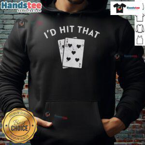 Good Id Hit That Blackjack Retro Hoodie featuring vintage-style graphics and a comfortable fit for casino enthusiasts.