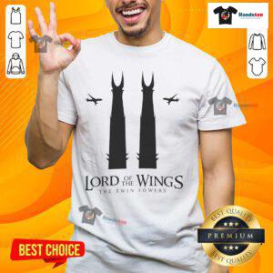 Good Lord Of The Wings The Twin Tower T-Shirt featuring iconic twin tower graphics and vibrant colors for aviation enthusiasts.