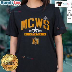 Good Murray State Racers College World Series 2025 MCWS ladies tee featuring team logo and vibrant colors.