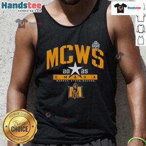 Good Murray State Racers College World Series 2025 MCWS tank top design featuring team colors and logo.