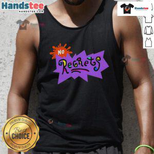 Good No Regrets Scribble Tank Top in a vibrant design, perfect for casual wear and expressing a carefree attitude.